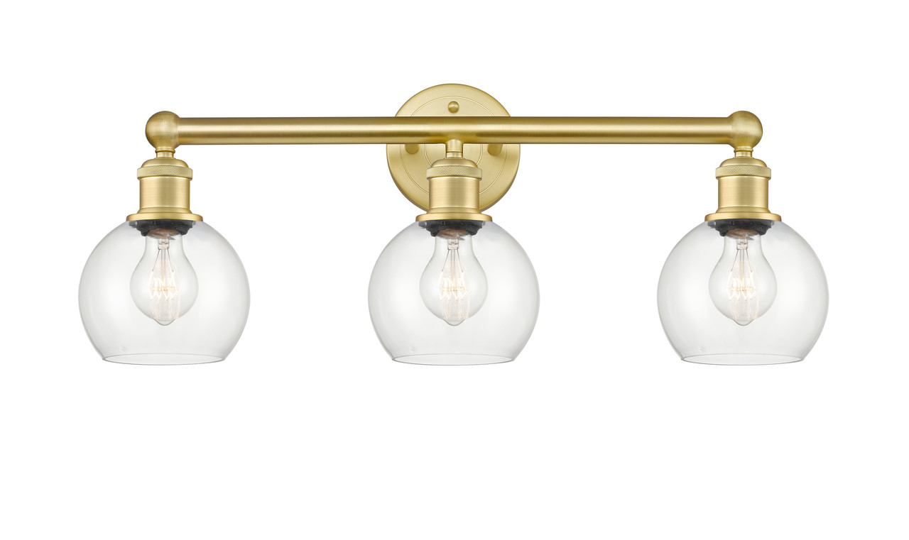 INNOVATIONS 616-3W-SG-G122-6 Athens 3 24 inch Bath Vanity Light Satin Gold