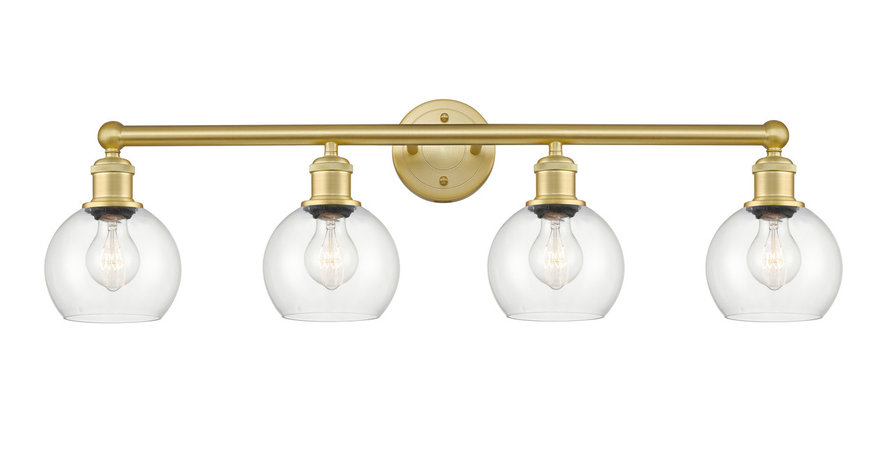INNOVATIONS 616-4W-SG-G122-6 Athens 4 33 inch Bath Vanity Light Satin Gold
