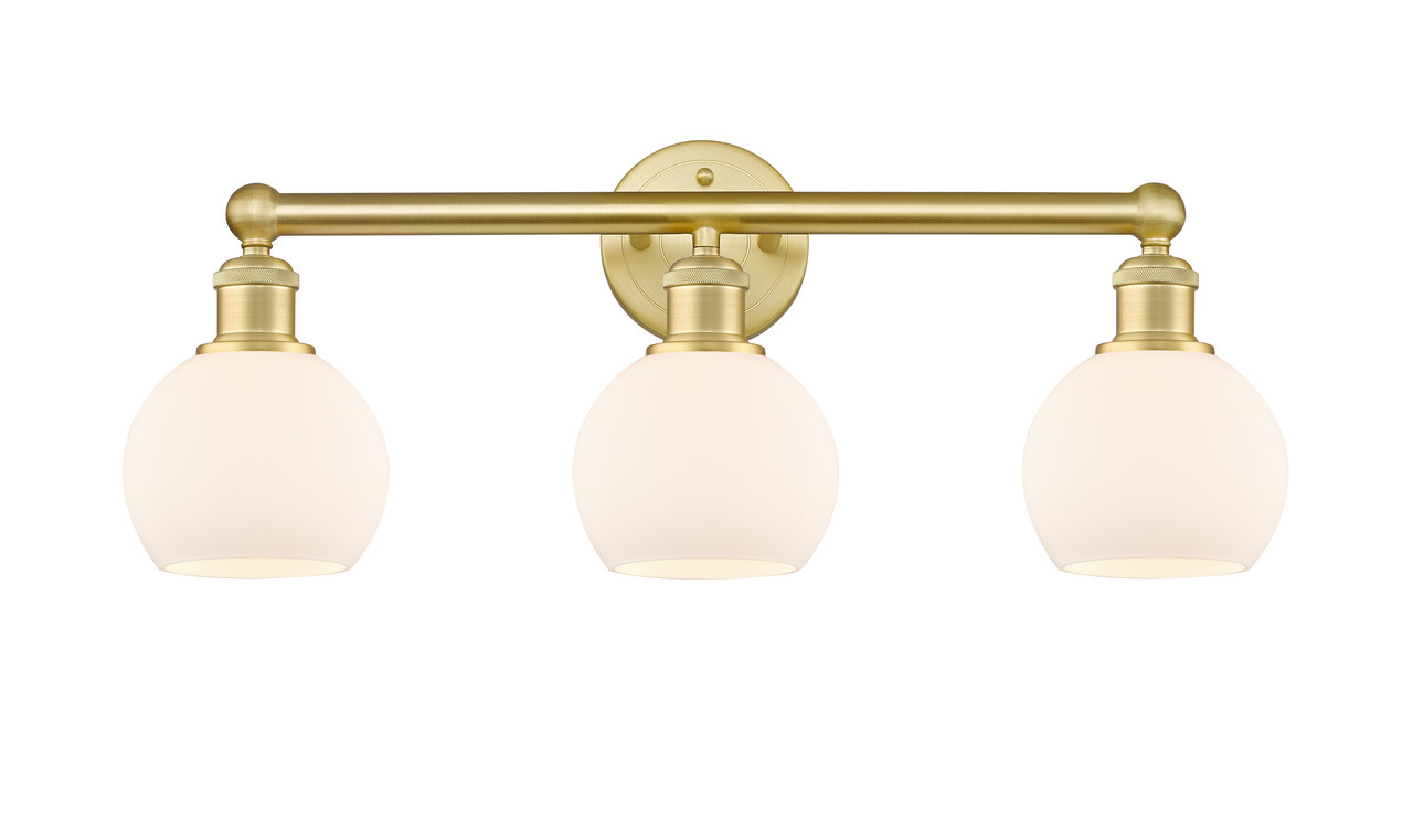 INNOVATIONS 616-3W-SG-G121-6 Athens 3 24 inch Bath Vanity Light Satin Gold