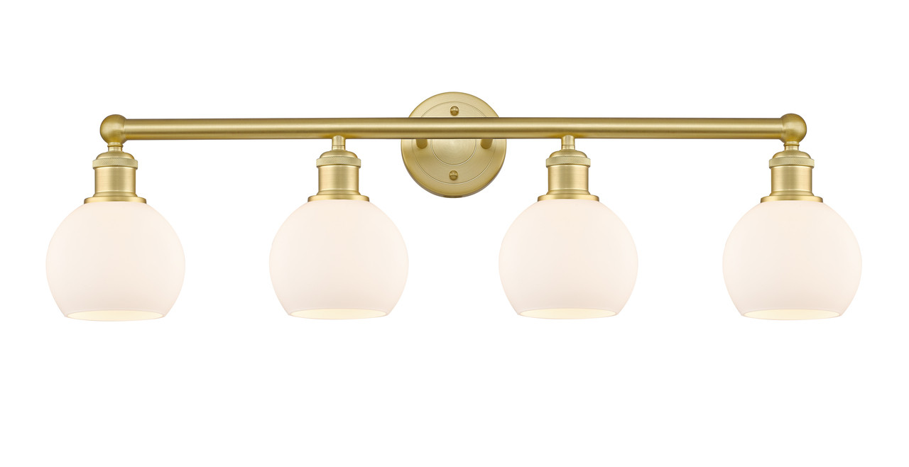 INNOVATIONS 616-4W-SG-G121-6 Athens 4 33 inch Bath Vanity Light Satin Gold