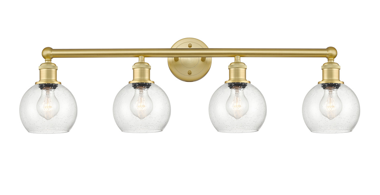 INNOVATIONS 616-4W-SG-G124-6 Athens 4 33 inch Bath Vanity Light Satin Gold
