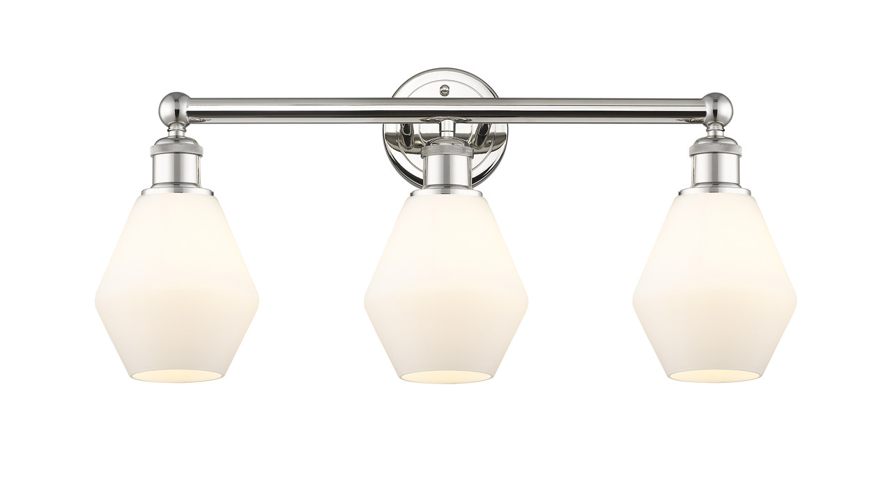 INNOVATIONS 616-3W-PN-G651-6 Cindyrella 3 24 inch Bath Vanity Light Polished Nickel