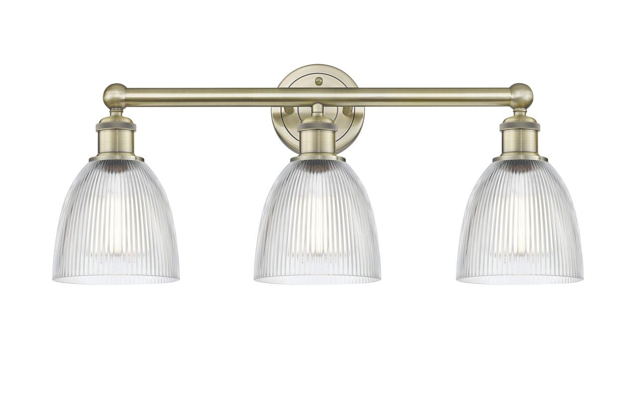INNOVATIONS 616-3W-AB-G382 Castile 3 24 inch Bath Vanity Light Antique Brass