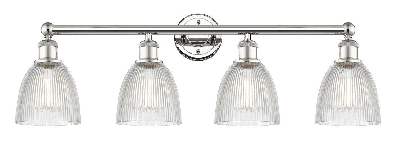 INNOVATIONS 616-4W-PN-G382 Castile 4 33 inch Bath Vanity Light Polished Nickel