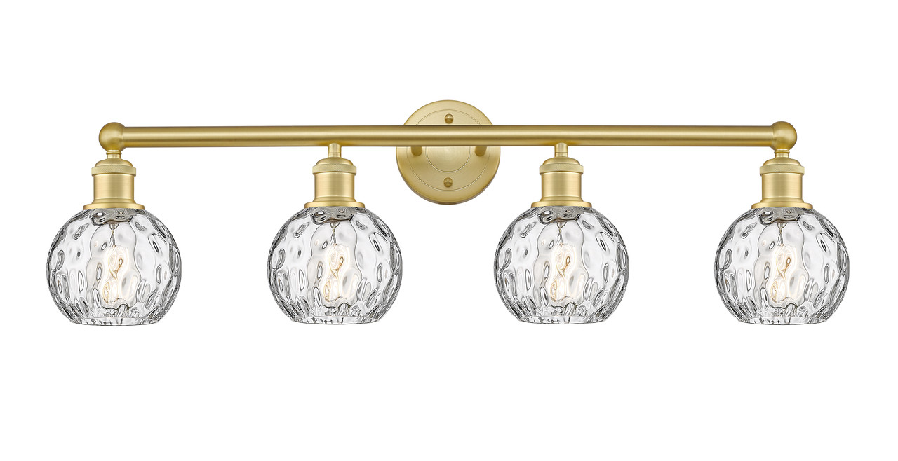 INNOVATIONS 616-4W-SG-G1215-6 Athens Water Glass 4 33 inch Bath Vanity Light Satin Gold