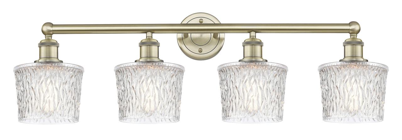 INNOVATIONS 616-4W-AB-G402 Niagra 4 33.5 inch Bath Vanity Light Antique Brass