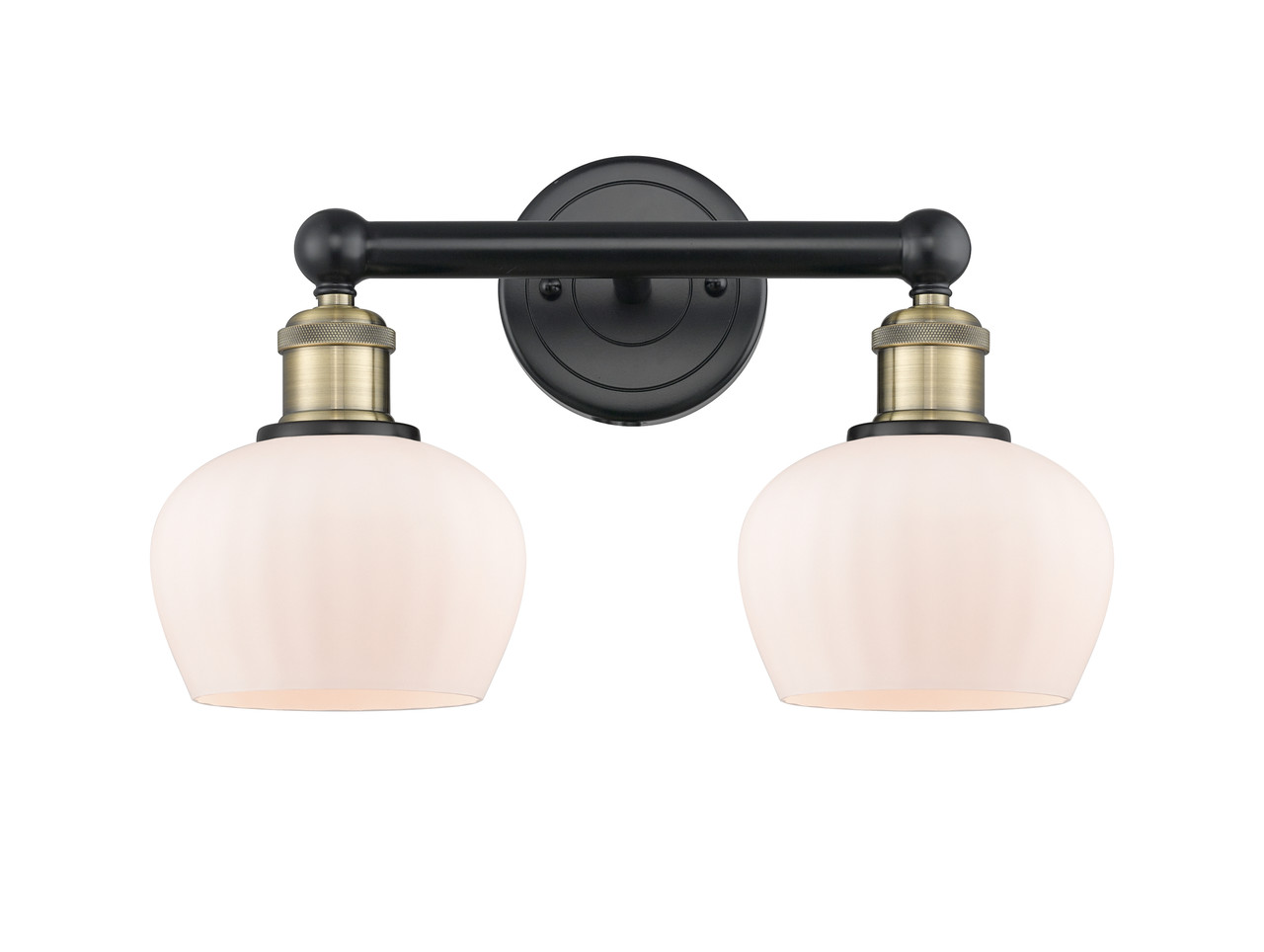 INNOVATIONS 616-2W-BAB-G91 Fenton 2 15.5 inch Bath Vanity Light Black Antique Brass