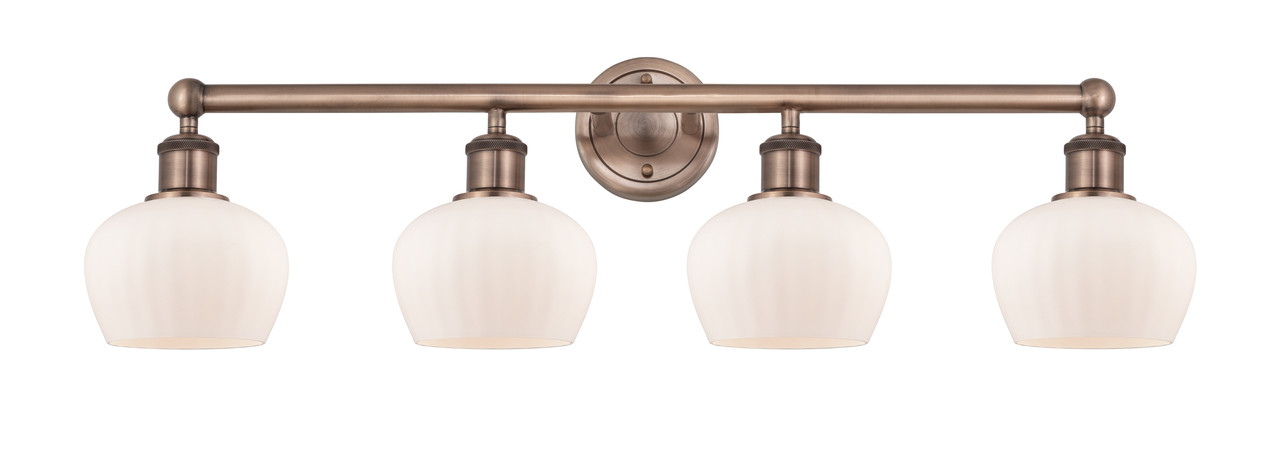 INNOVATIONS 616-4W-AC-G91 Fenton 4 33.5 inch Bath Vanity Light Antique Copper