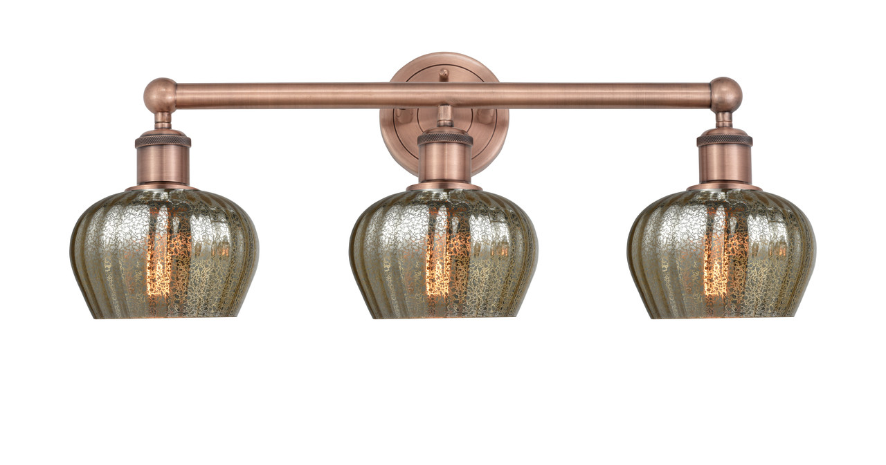 INNOVATIONS 616-3W-AC-G96 Fenton 3 24.5 inch Bath Vanity Light Antique Copper