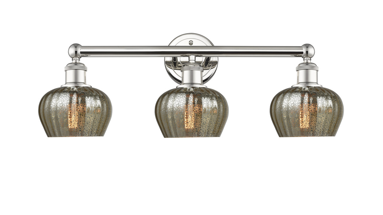 INNOVATIONS 616-3W-PN-G96 Fenton 3 24.5 inch Bath Vanity Light Polished Nickel