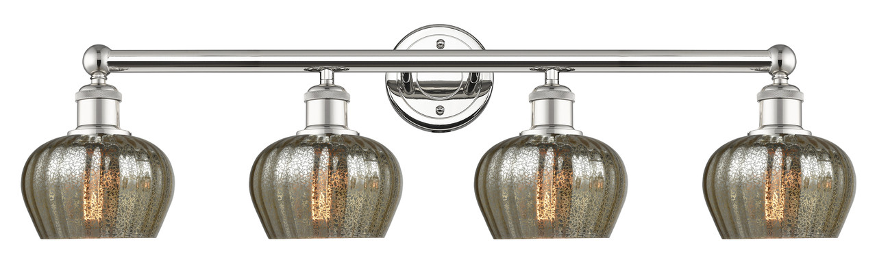 INNOVATIONS 616-4W-PN-G96 Fenton 4 33.5 inch Bath Vanity Light Polished Nickel