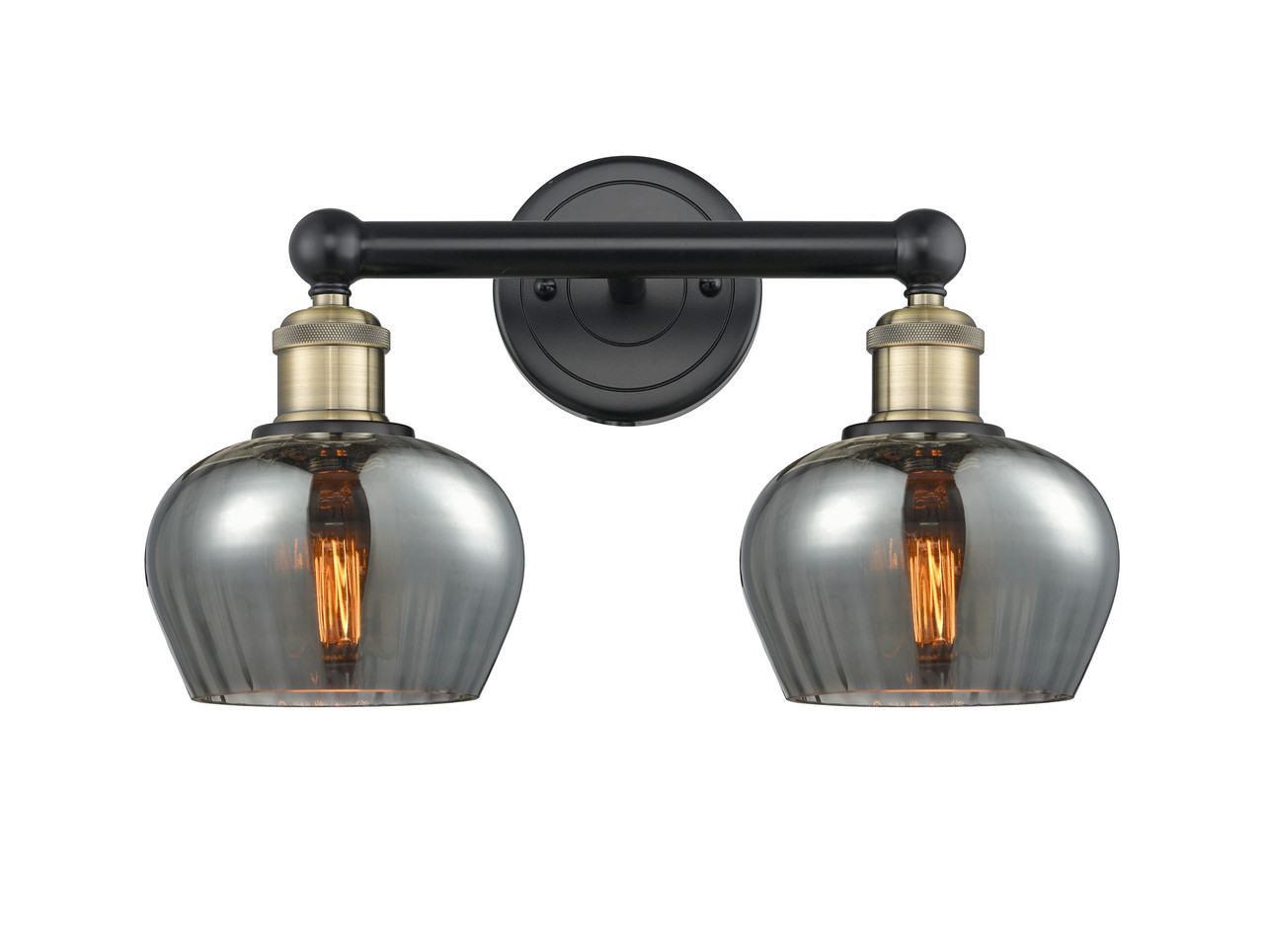 INNOVATIONS 616-2W-BAB-G93 Fenton 2 15.5 inch Bath Vanity Light Black Antique Brass