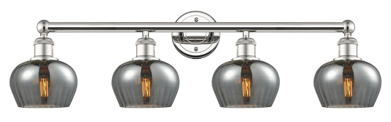 INNOVATIONS 616-4W-PN-G93 Fenton 4 33.5 inch Bath Vanity Light Polished Nickel