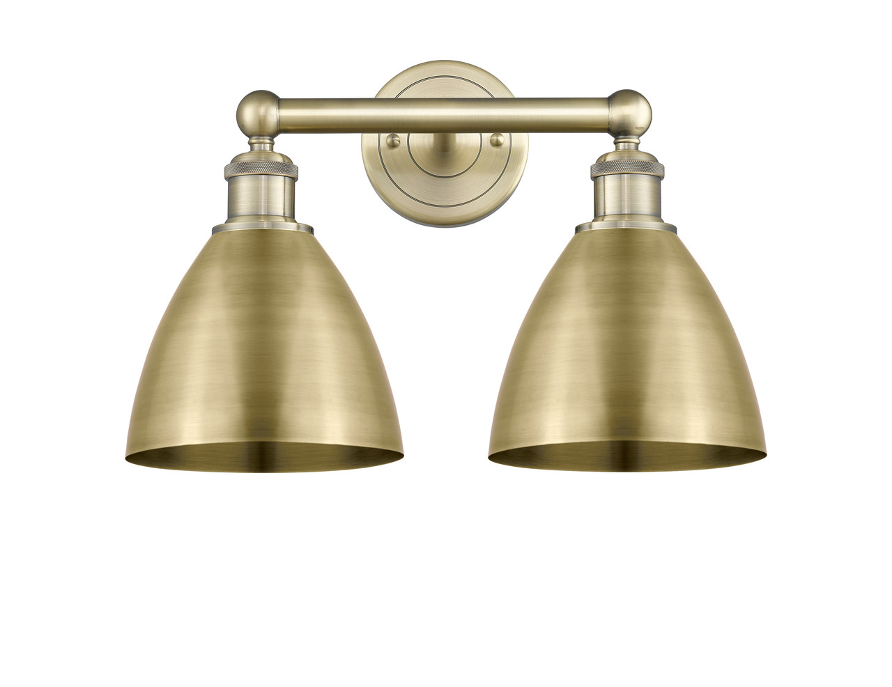 INNOVATIONS 616-2W-AB-MBD-75-AB Metal Bristol 2 16.5 inch Bath Vanity Light Antique Brass