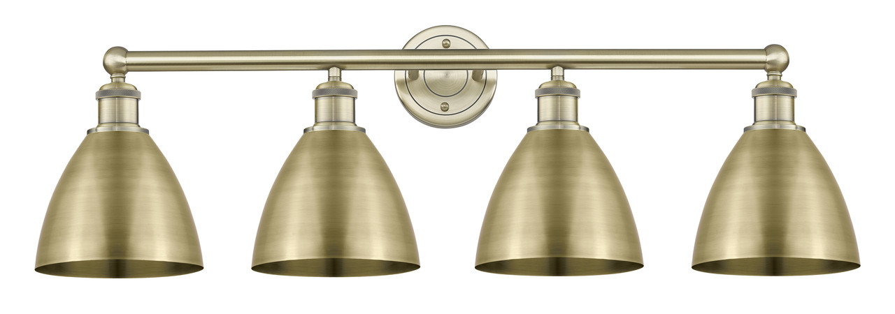 INNOVATIONS 616-4W-AB-MBD-75-AB Metal Bristol 4 34.5 inch Bath Vanity Light Antique Brass