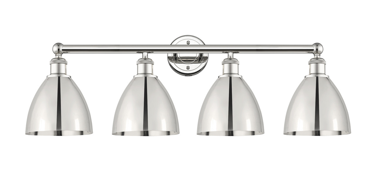 INNOVATIONS 616-4W-PN-MBD-75-PN Metal Bristol 4 Light 34.5 inch Bath Vanity Light Polished Nickel