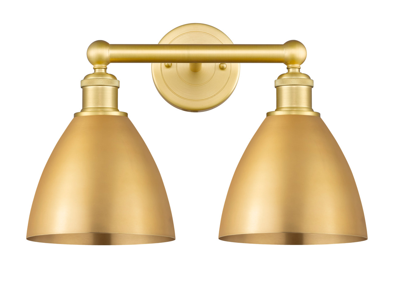 INNOVATIONS 616-2W-SG-MBD-75-SG Metal Bristol 2 Light 16.5 inch Bath Vanity Light Satin Gold