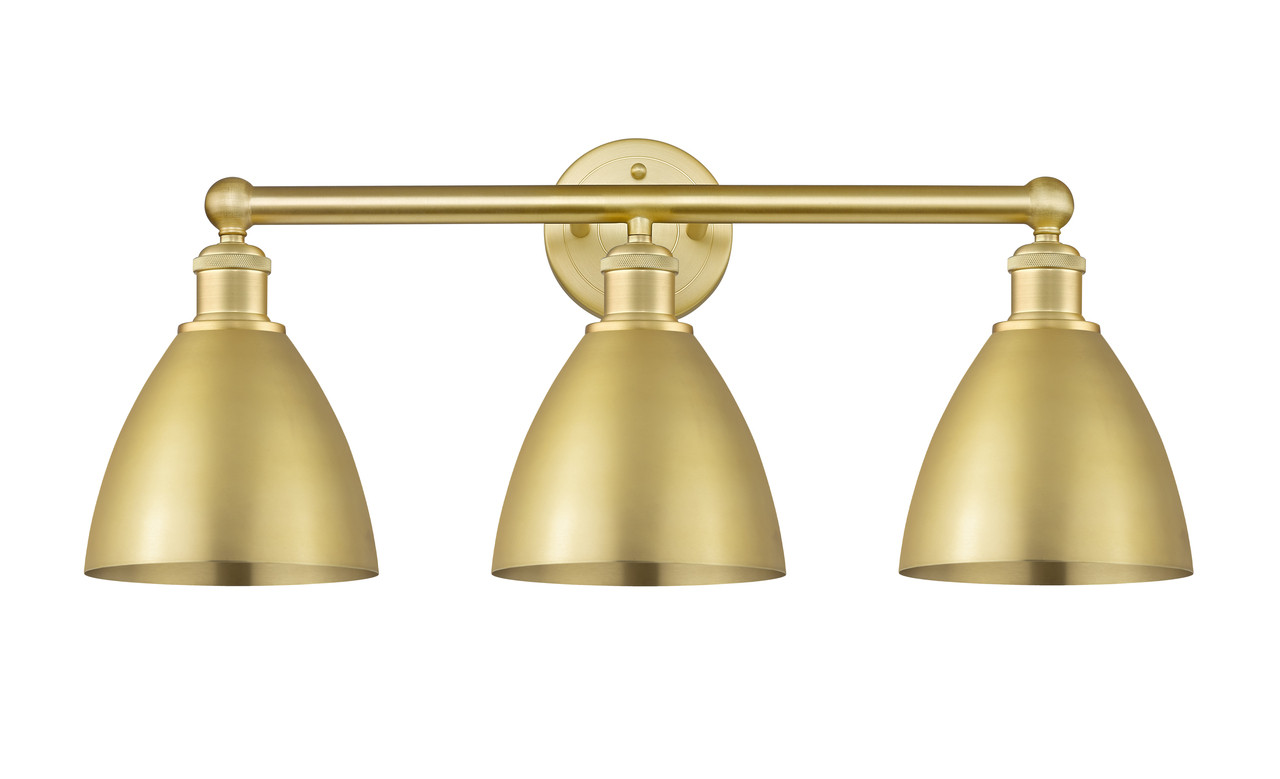 INNOVATIONS 616-3W-SG-MBD-75-SG Metal Bristol 3 Light 25.5 inch Bath Vanity Light Satin Gold