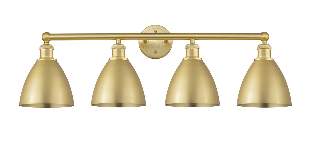 INNOVATIONS 616-4W-SG-MBD-75-SG Metal Bristol 4 Light 34.5 inch Bath Vanity Light Satin Gold