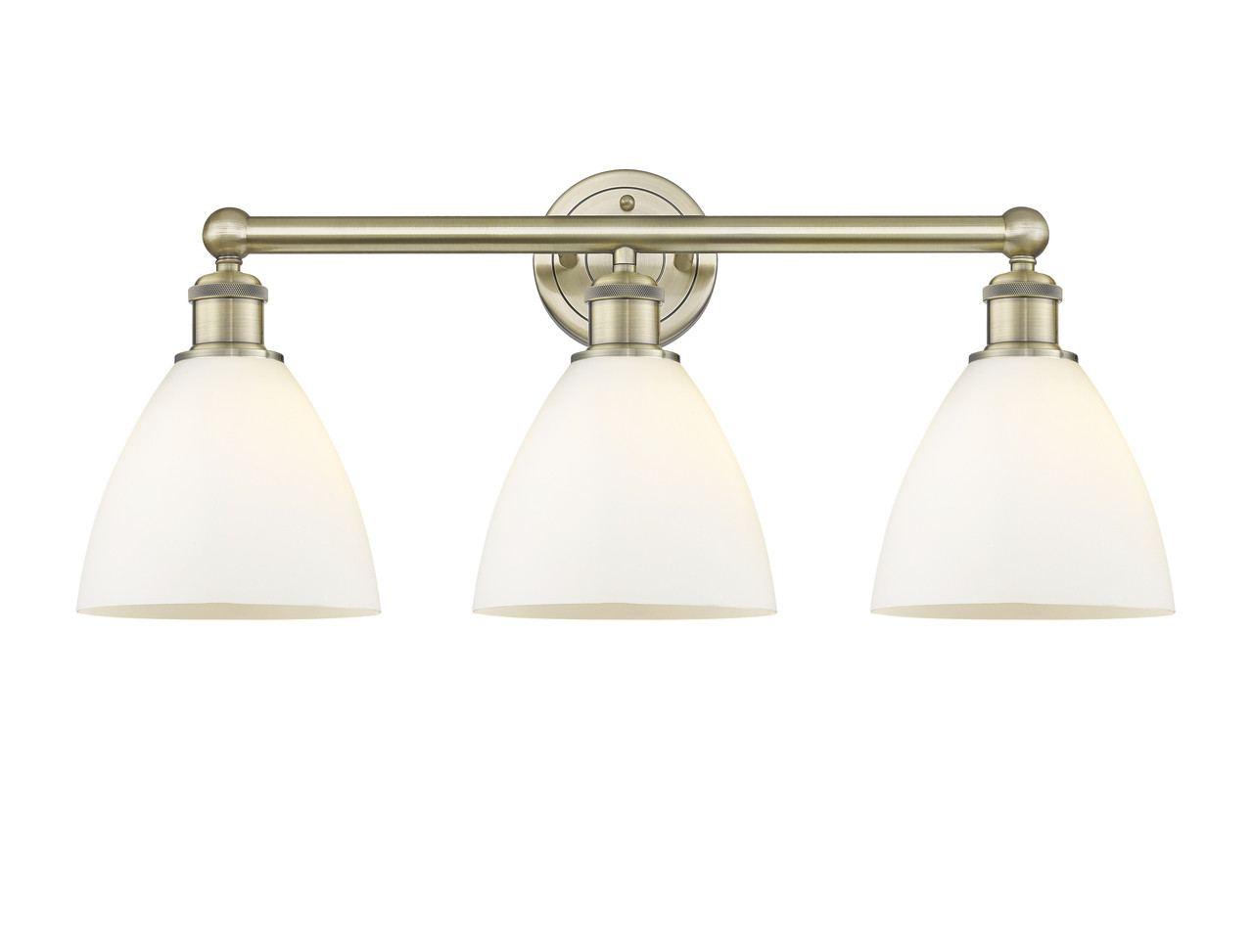 INNOVATIONS 616-3W-AB-GBD-751 Bristol Glass 3 25.5 inch Bath Vanity Light Antique Brass