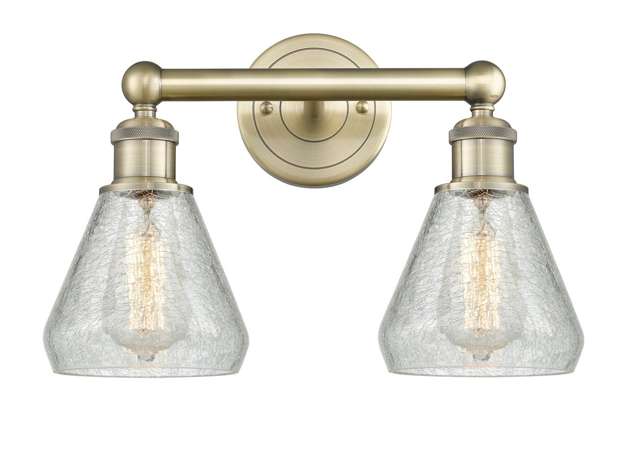 INNOVATIONS 616-2W-AB-G275 Conesus 2 15 inch Bath Vanity Light Antique Brass