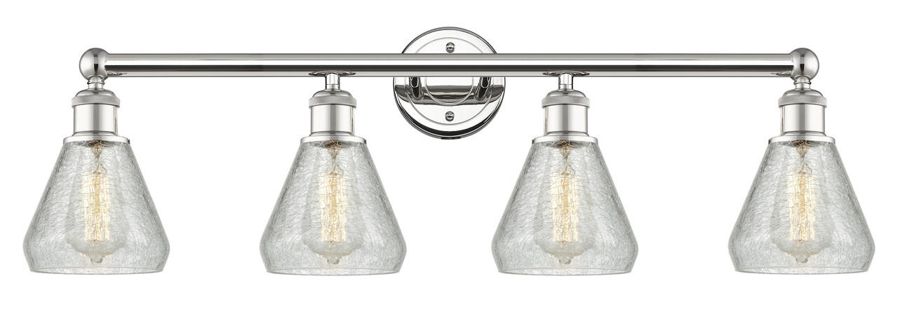 INNOVATIONS 616-4W-PN-G275 Conesus 4 33 inch Bath Vanity Light Polished Nickel