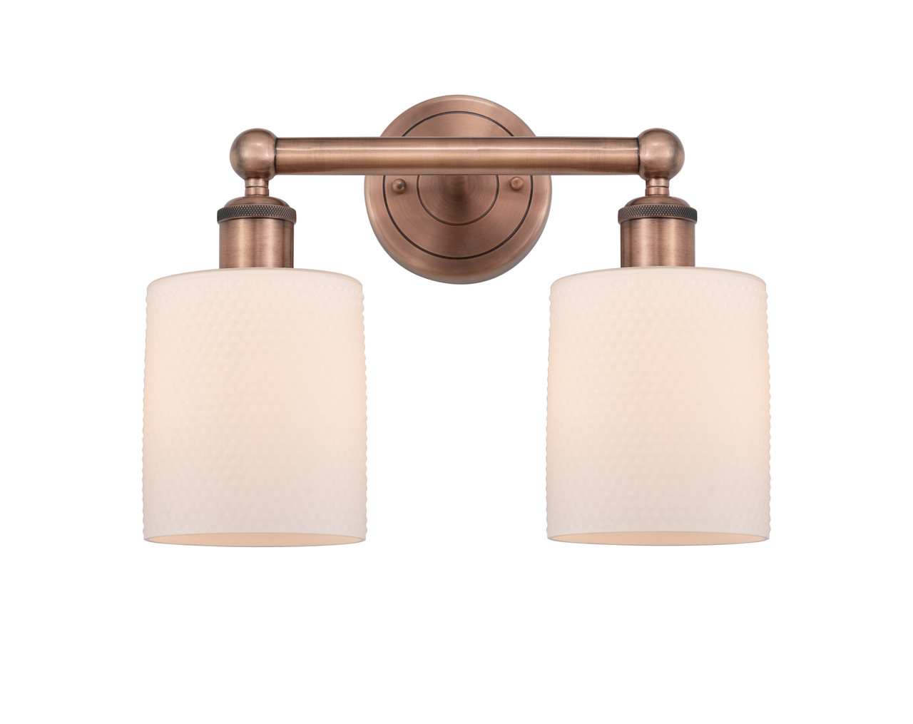 INNOVATIONS 616-2W-AC-G111 Cobbleskill 2 14 inch Bath Vanity Light Antique Copper