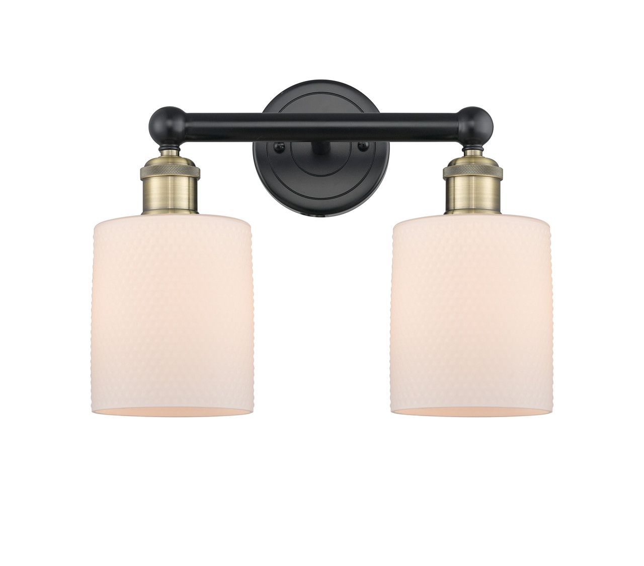 INNOVATIONS 616-2W-BAB-G111 Cobbleskill 2 14 inch Bath Vanity Light Black Antique Brass