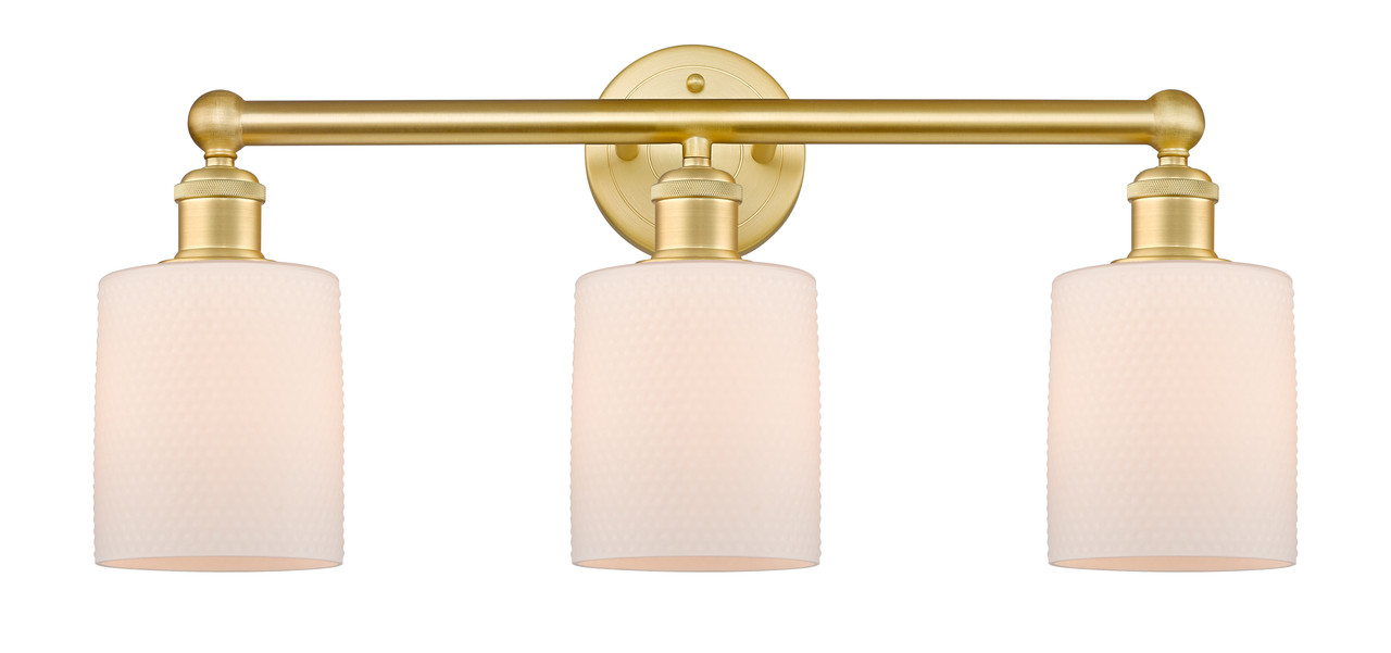 INNOVATIONS 616-3W-SG-G111 Cobbleskill 3 23 inch Bath Vanity Light Satin Gold