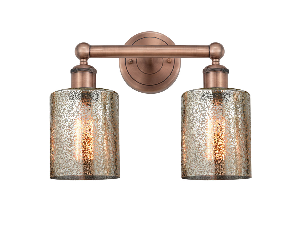 INNOVATIONS 616-2W-AC-G116 Cobbleskill 2 14 inch Bath Vanity Light Antique Copper