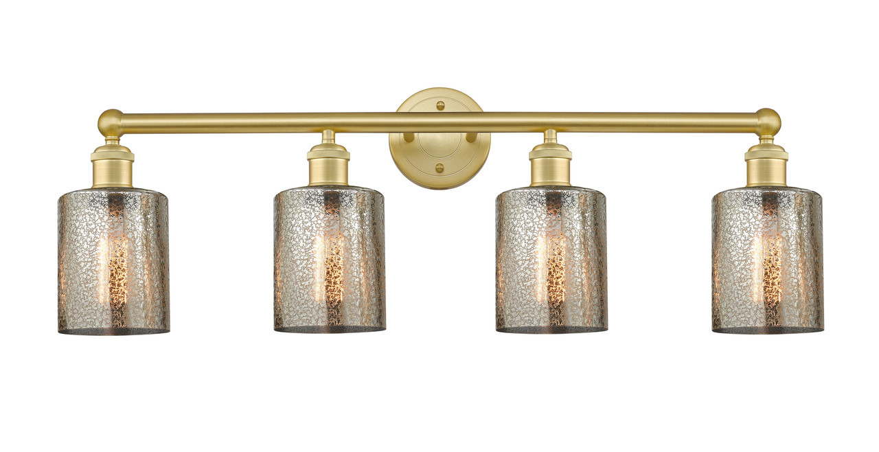 INNOVATIONS 616-4W-SG-G116 Cobbleskill 4 32 inch Bath Vanity Light Satin Gold