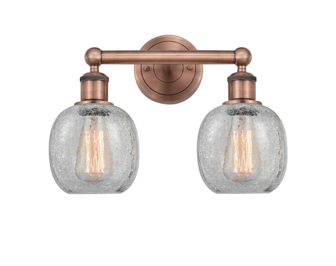 INNOVATIONS 616-2W-AC-G105 Belfast 2 15 inch Bath Vanity Light Antique Copper