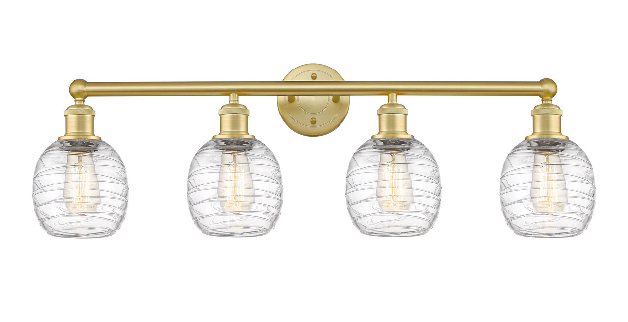 INNOVATIONS 616-4W-SG-G1013 Belfast 4 33 inch Bath Vanity Light Satin Gold