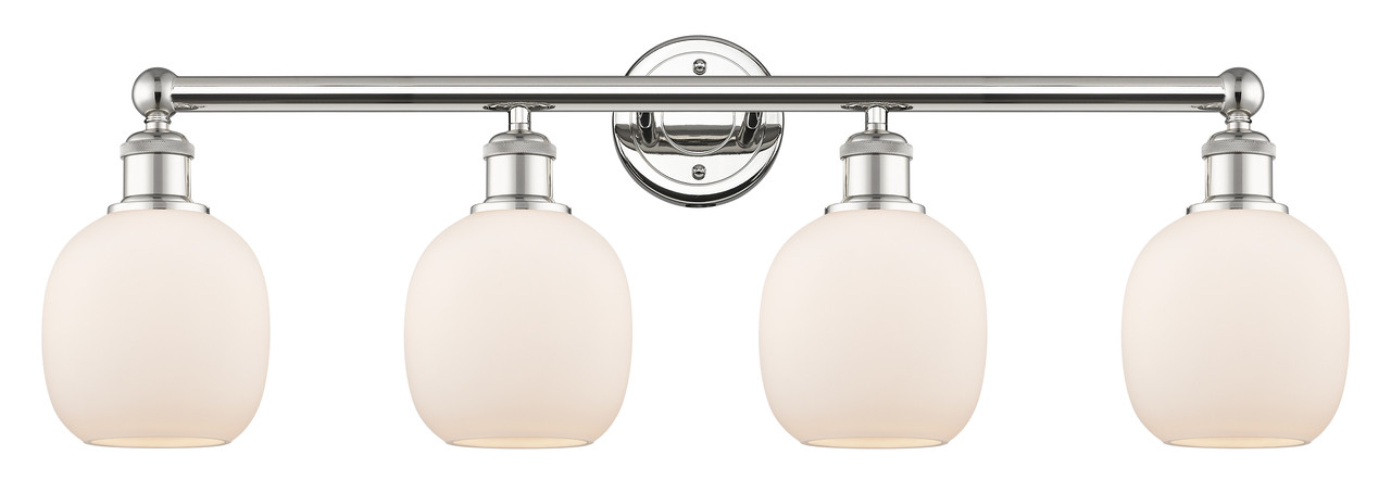 INNOVATIONS 616-4W-PN-G101 Belfast 4 33 inch Bath Vanity Light Polished Nickel