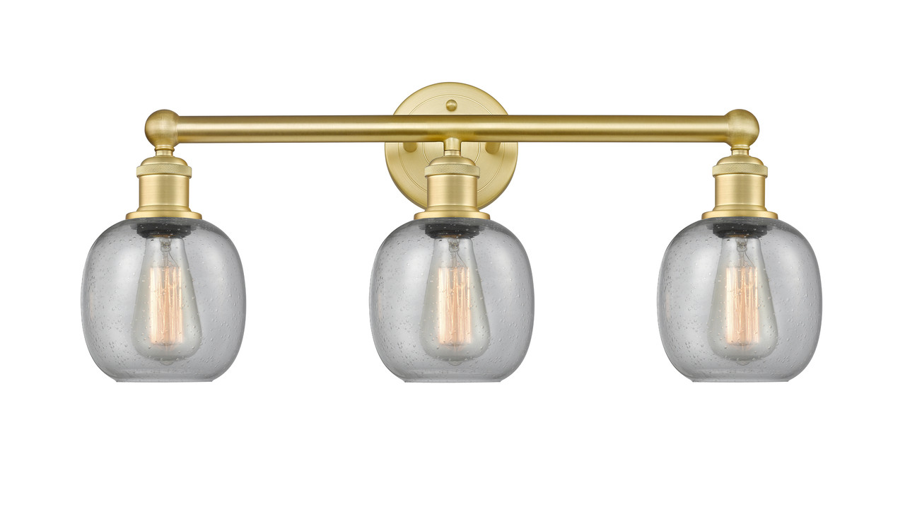 INNOVATIONS 616-3W-SG-G104 Belfast 3 24 inch Bath Vanity Light Satin Gold