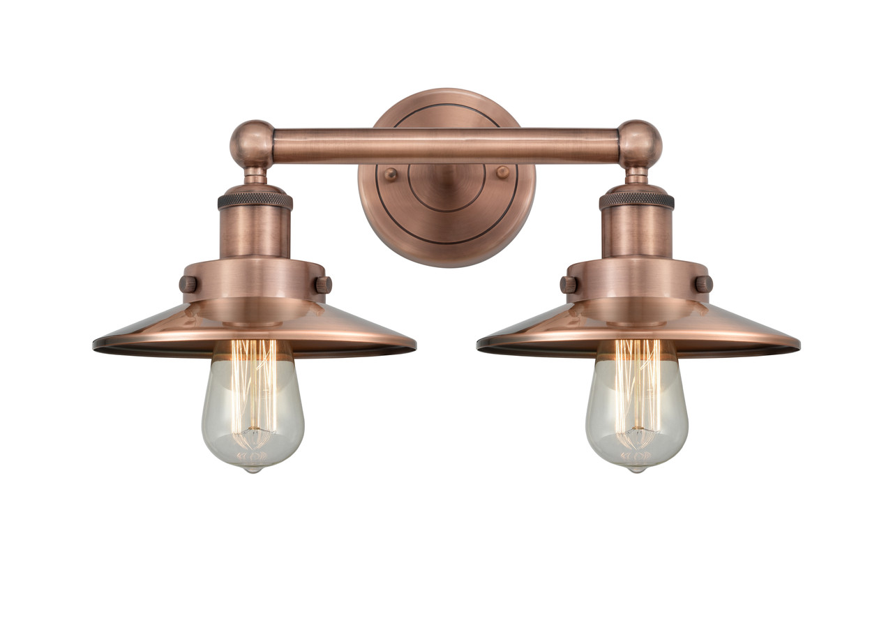 INNOVATIONS 616-2W-AC-M3-AC Edison 2 17 inch Bath Vanity Light Antique Copper