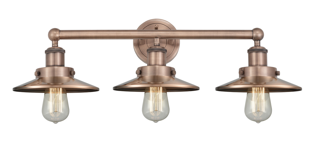 INNOVATIONS 616-3W-AC-M3-AC Edison 3 26 inch Bath Vanity Light Antique Copper