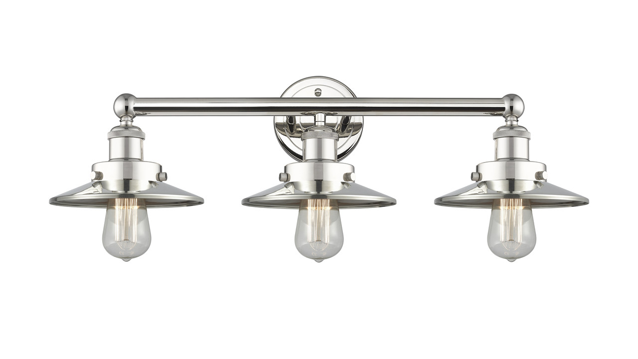 INNOVATIONS 616-3W-PN-M1-PN Edison 3 26 inch Bath Vanity Light Polished Nickel