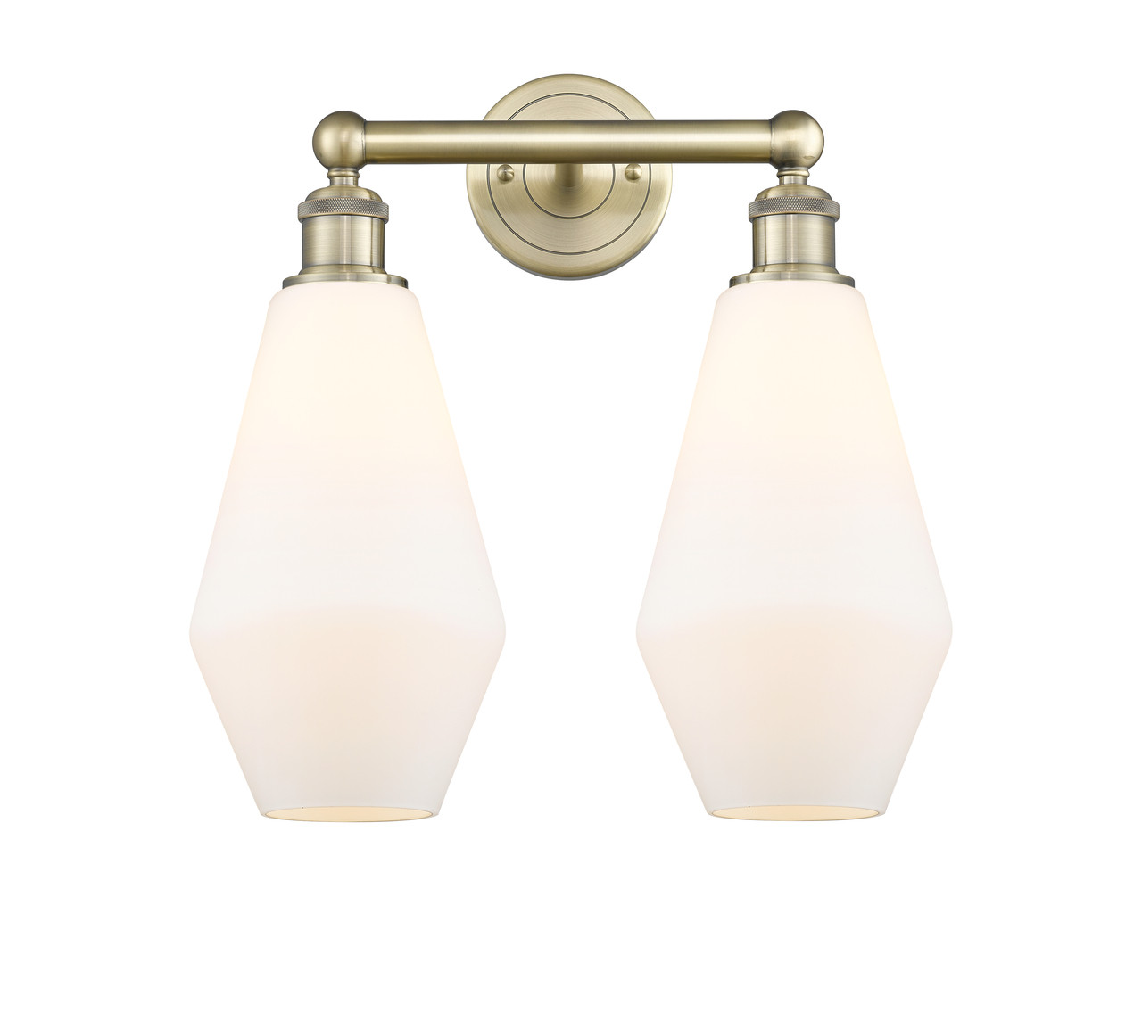 INNOVATIONS 616-2W-AB-G651-7 Cindyrella 2 16 inch Bath Vanity Light Antique Brass