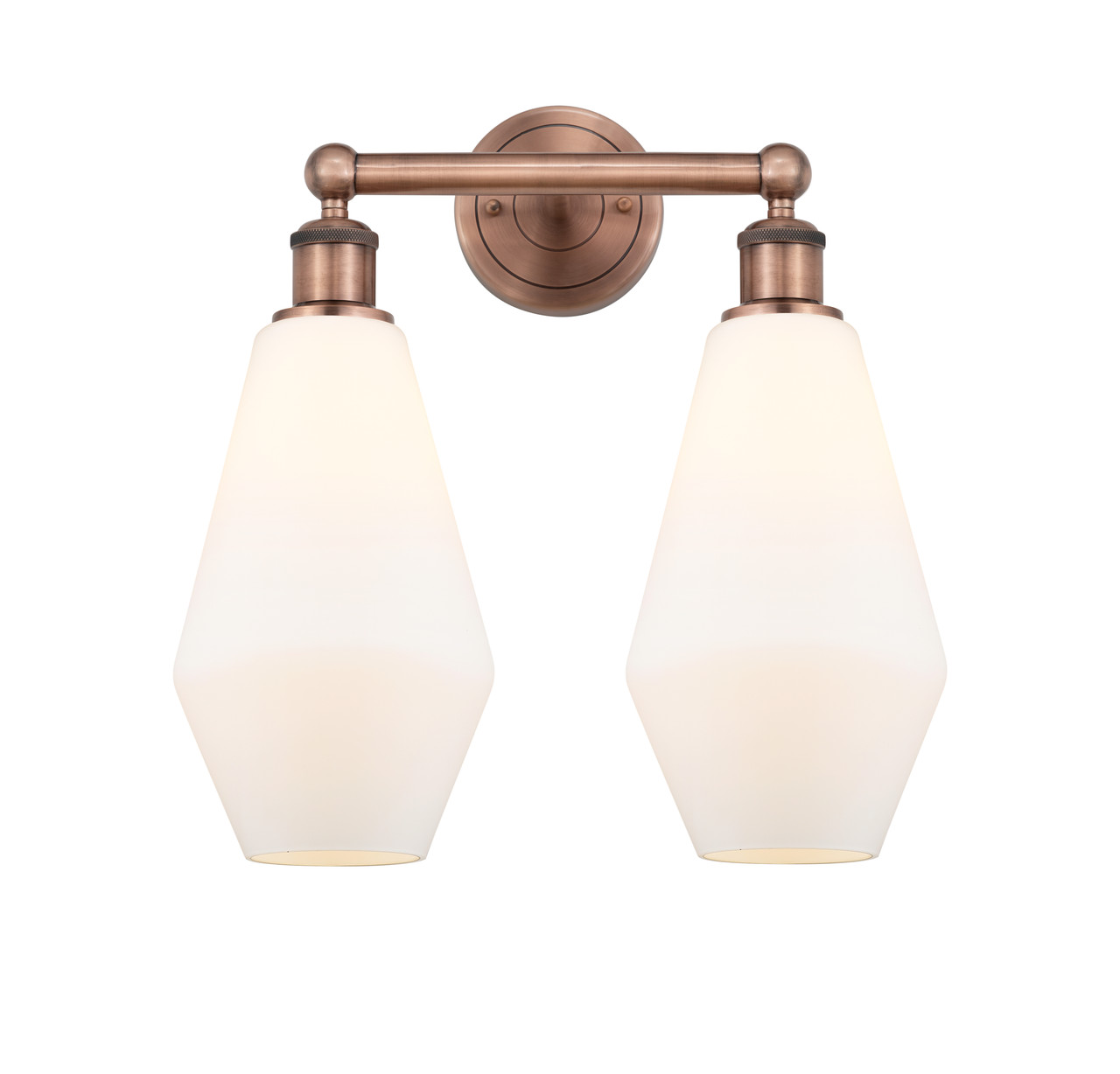 INNOVATIONS 616-2W-AC-G651-7 Cindyrella 2 16 inch Bath Vanity Light Antique Copper