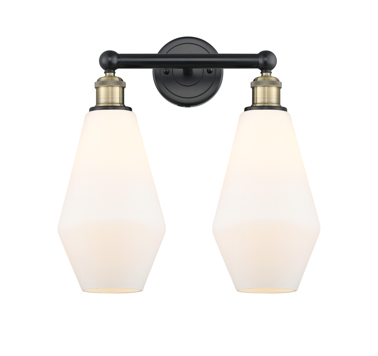 INNOVATIONS 616-2W-BAB-G651-7 Cindyrella 2 16 inch Bath Vanity Light Black Antique Brass