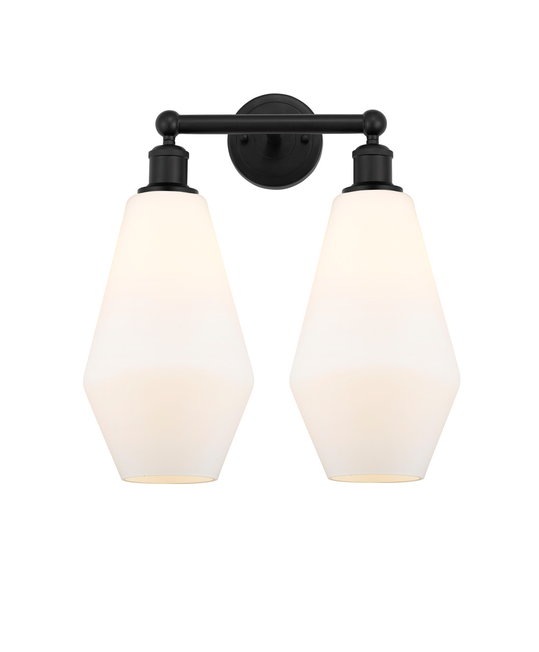 INNOVATIONS 616-2W-BK-G651-7 Cindyrella 2 16 inch Bath Vanity Light Matte Black