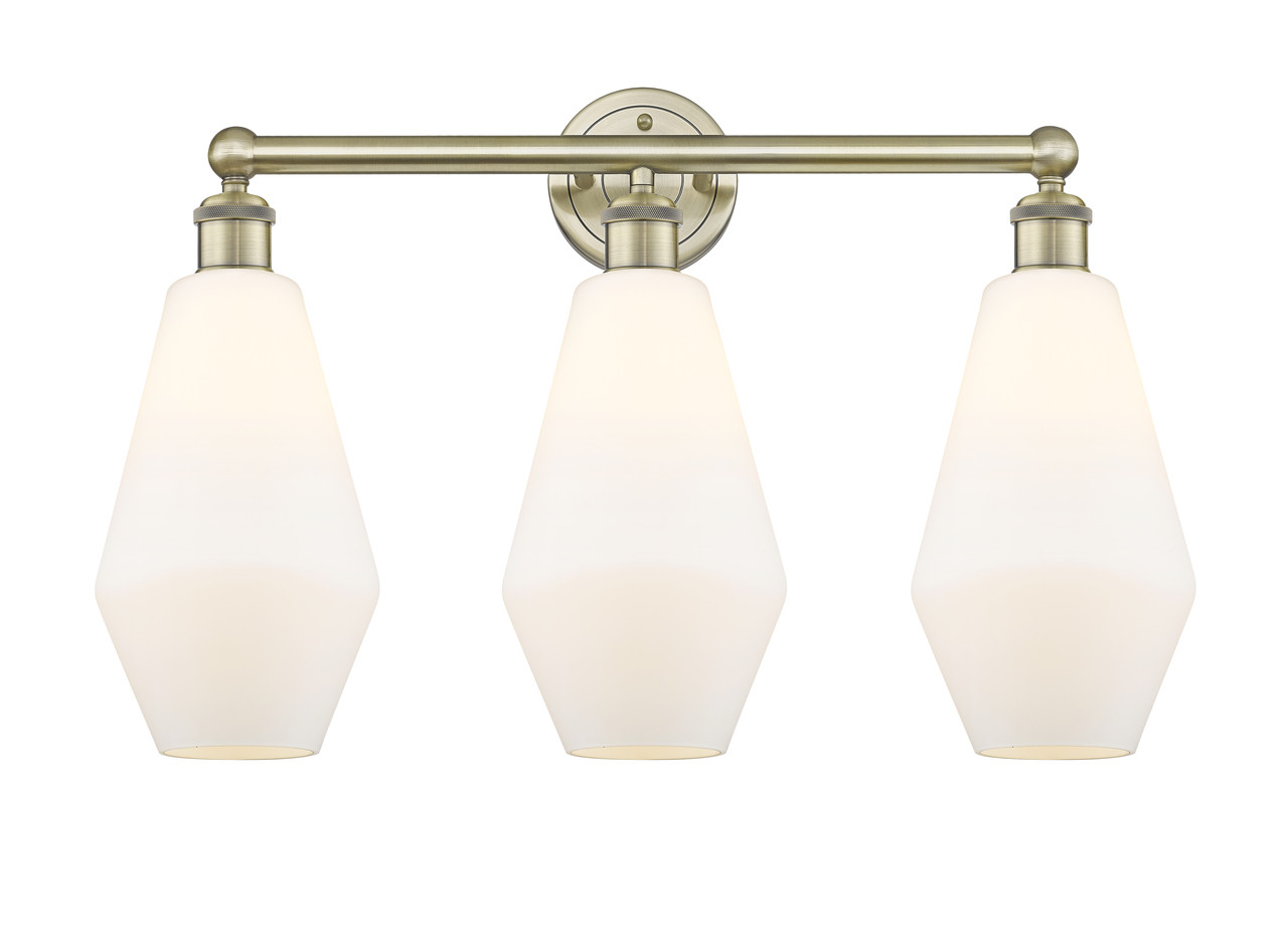INNOVATIONS 616-3W-AB-G651-7 Cindyrella 3 25 inch Bath Vanity Light Antique Brass