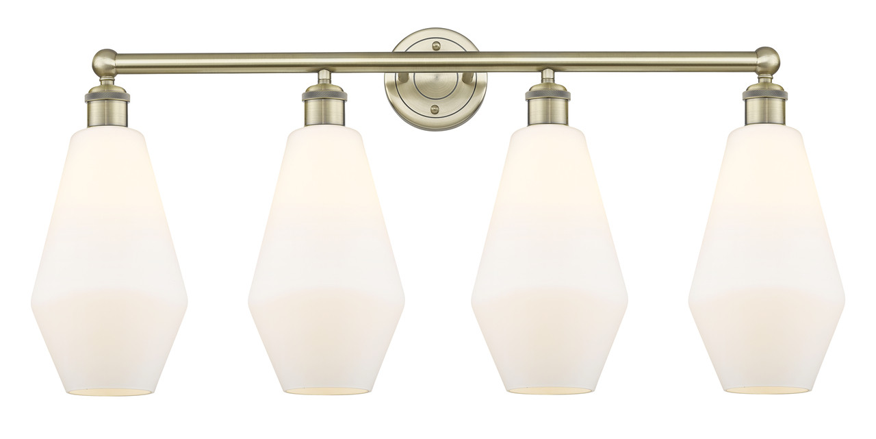 INNOVATIONS 616-4W-AB-G651-7 Cindyrella 4 34 inch Bath Vanity Light Antique Brass