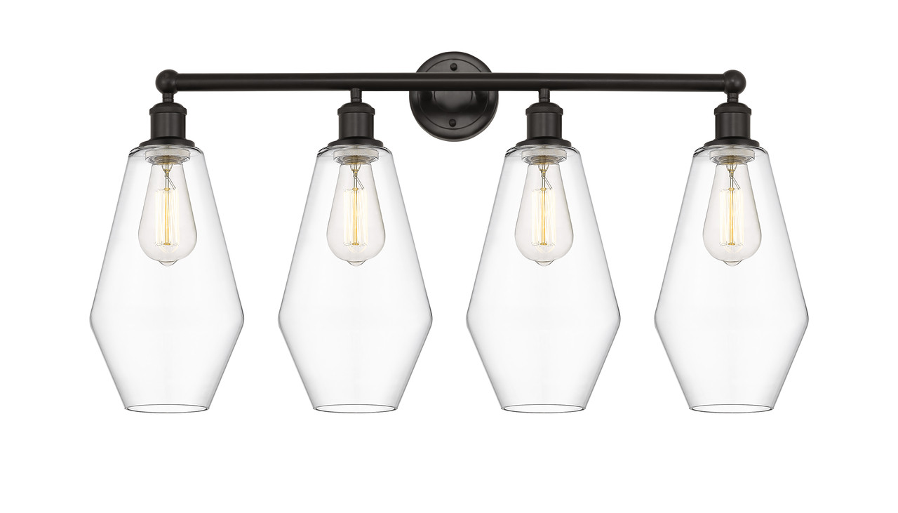 INNOVATIONS 616-4W-OB-G652-7 Cindyrella 4 34 inch Bath Vanity Light Oil Rubbed Bronze