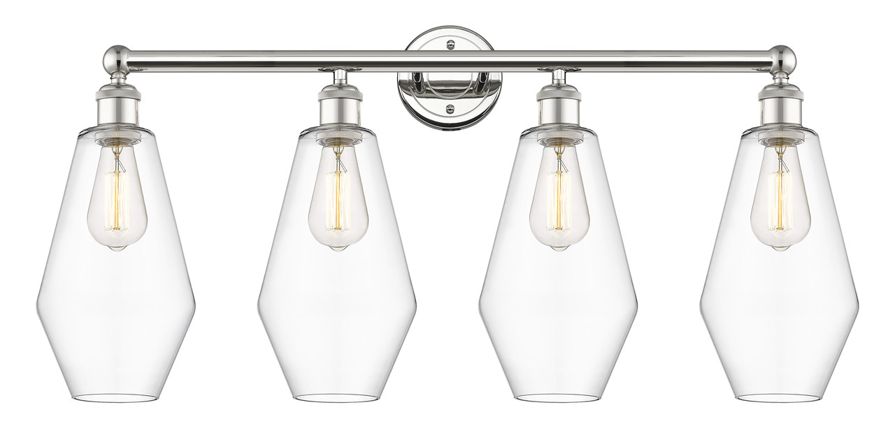 INNOVATIONS 616-4W-PN-G652-7 Cindyrella 4 34 inch Bath Vanity Light Polished Nickel