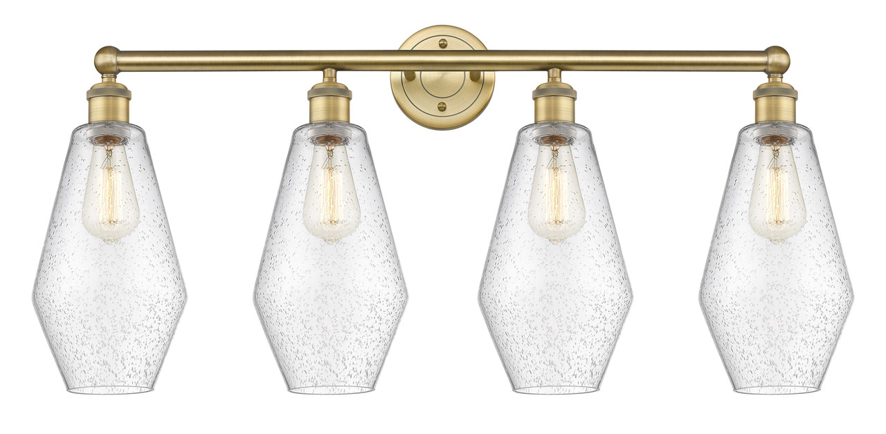 INNOVATIONS 616-4W-BB-G654-7 Cindyrella 4 34 inch Bath Vanity Light Brushed Brass