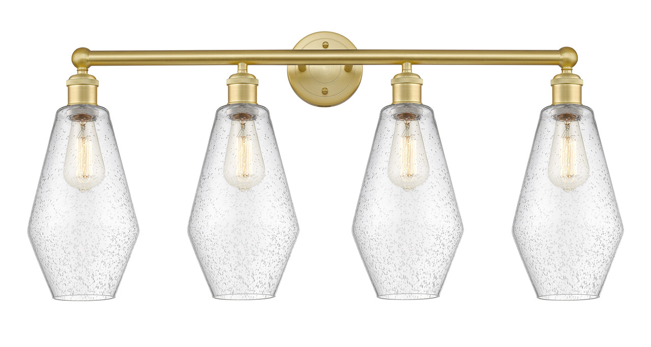 INNOVATIONS 616-4W-SG-G654-7 Cindyrella 4 34 inch Bath Vanity Light Satin Gold