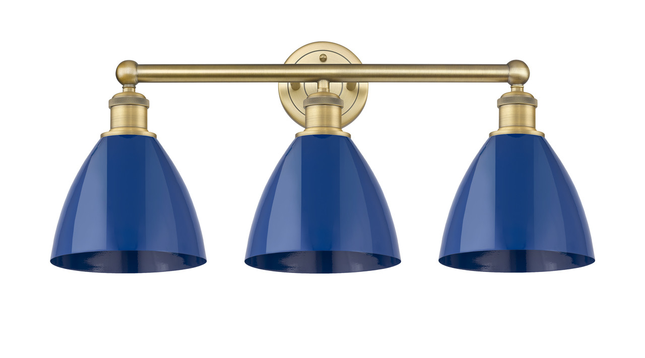 INNOVATIONS 616-3W-BB-MBD-75-BL Edison 3 25.5 inch Bath Vanity Light Brushed Brass