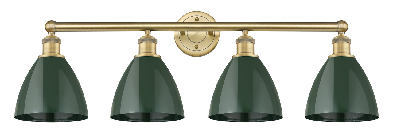 INNOVATIONS 616-4W-BB-MBD-75-GR Edison 4 34.5 inch Bath Vanity Light Brushed Brass